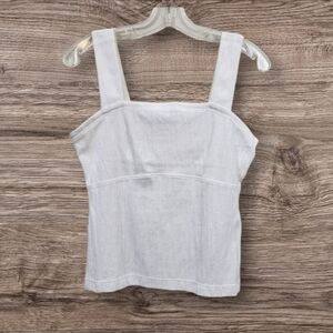 Maeve White Broad Strap Tank Top